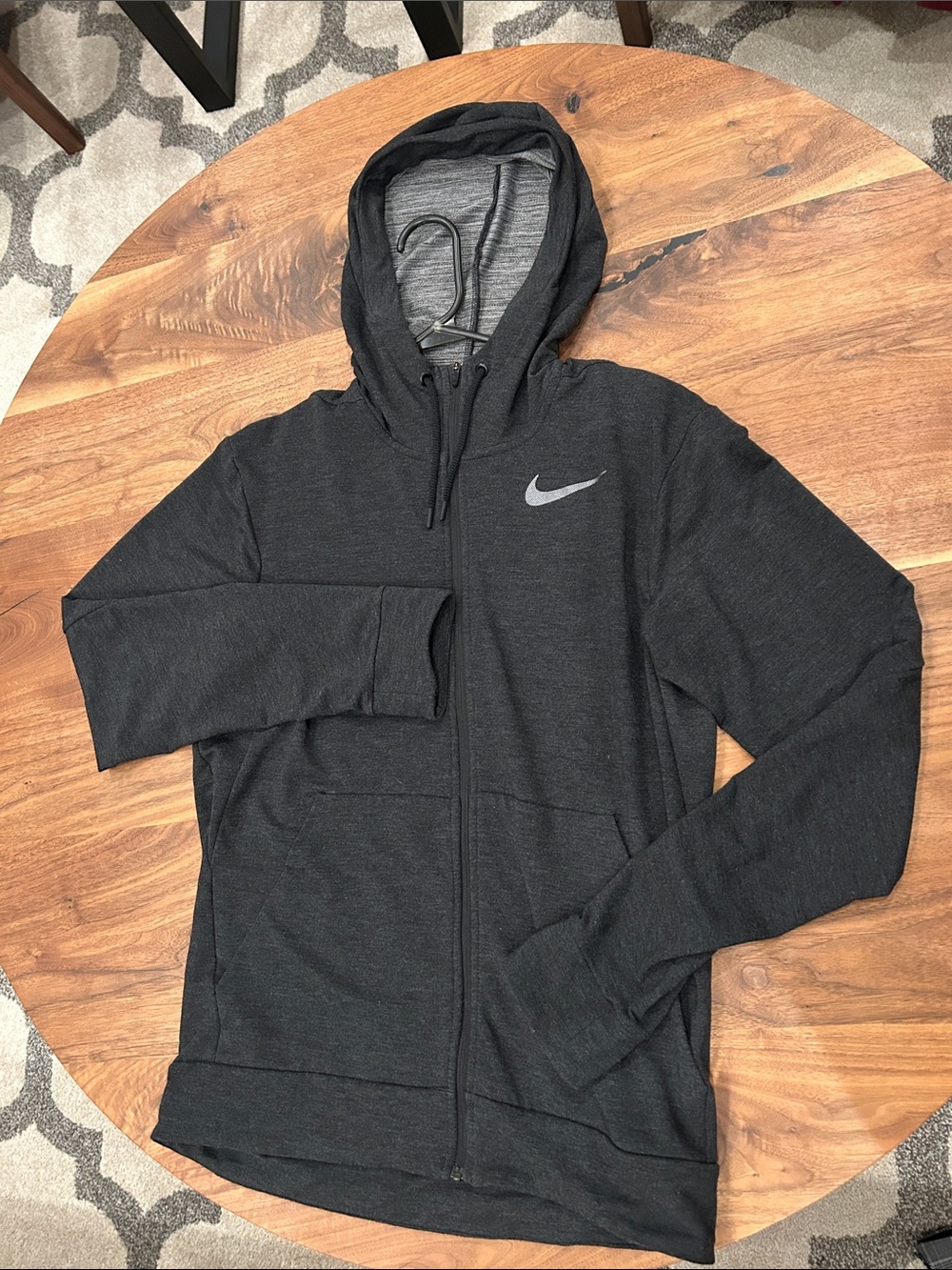 Nike Men's Dark Charcoal Full-Zip Performance Hoodie